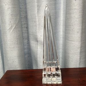 WATERFORD Cut Crystal Glass Obelisk or Monument Paperweight
